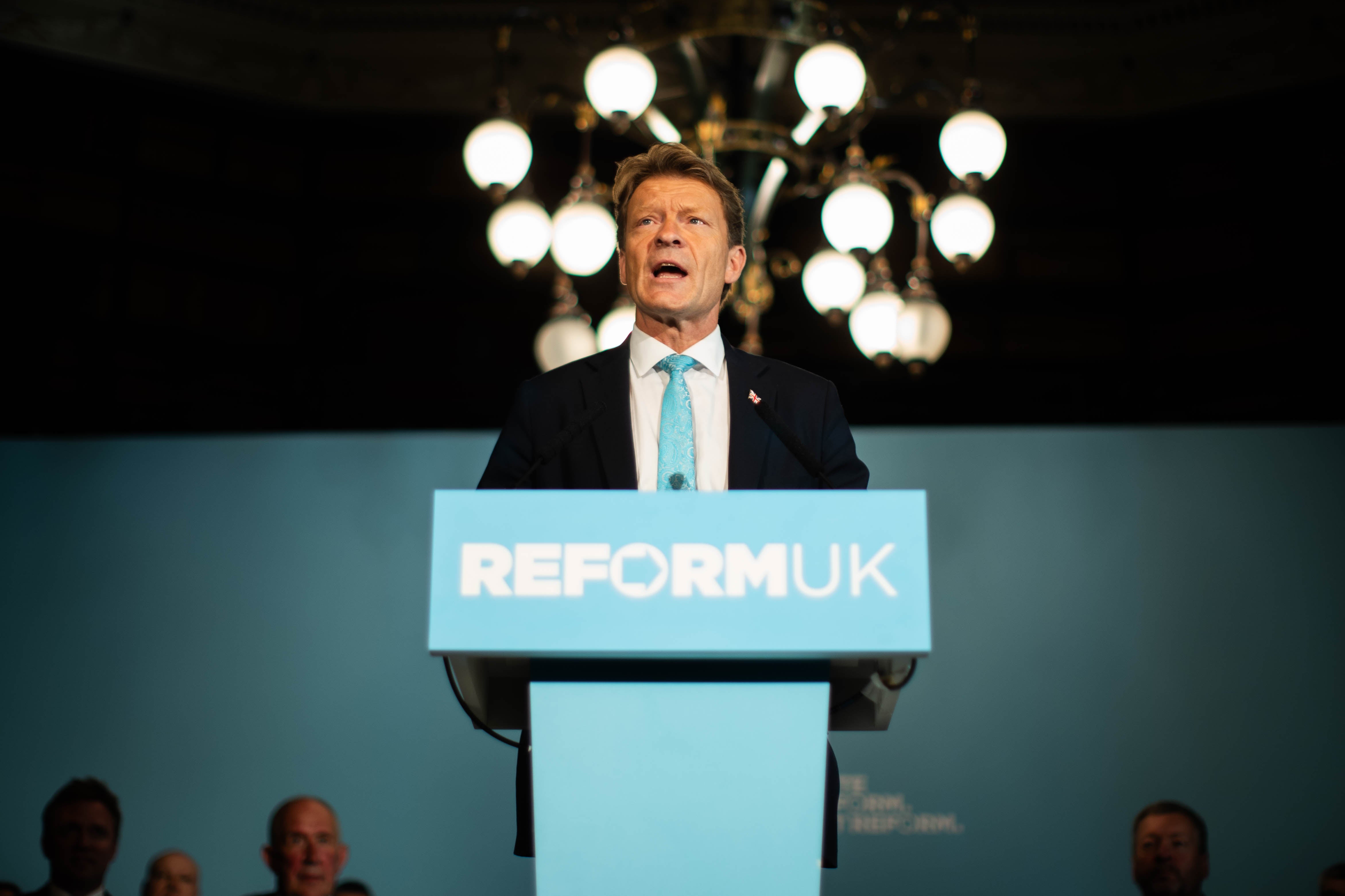 Richard Tice at a Reform UK press conference on Monday (James Manning/PA)