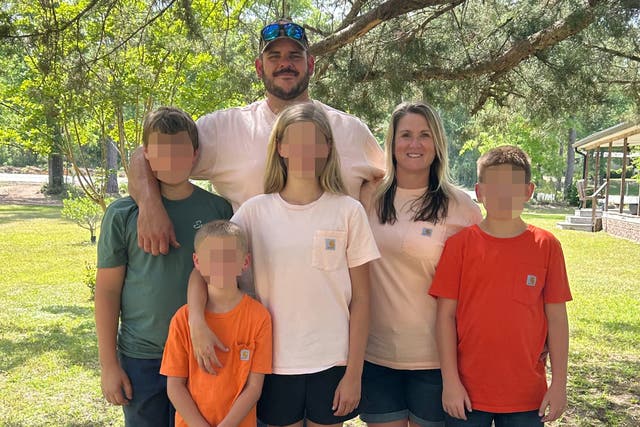 <p>Florida father Ben West was infected with a flesh-eating bacteria that left his leg covered in giant, bursting blisters, his family says. </p>