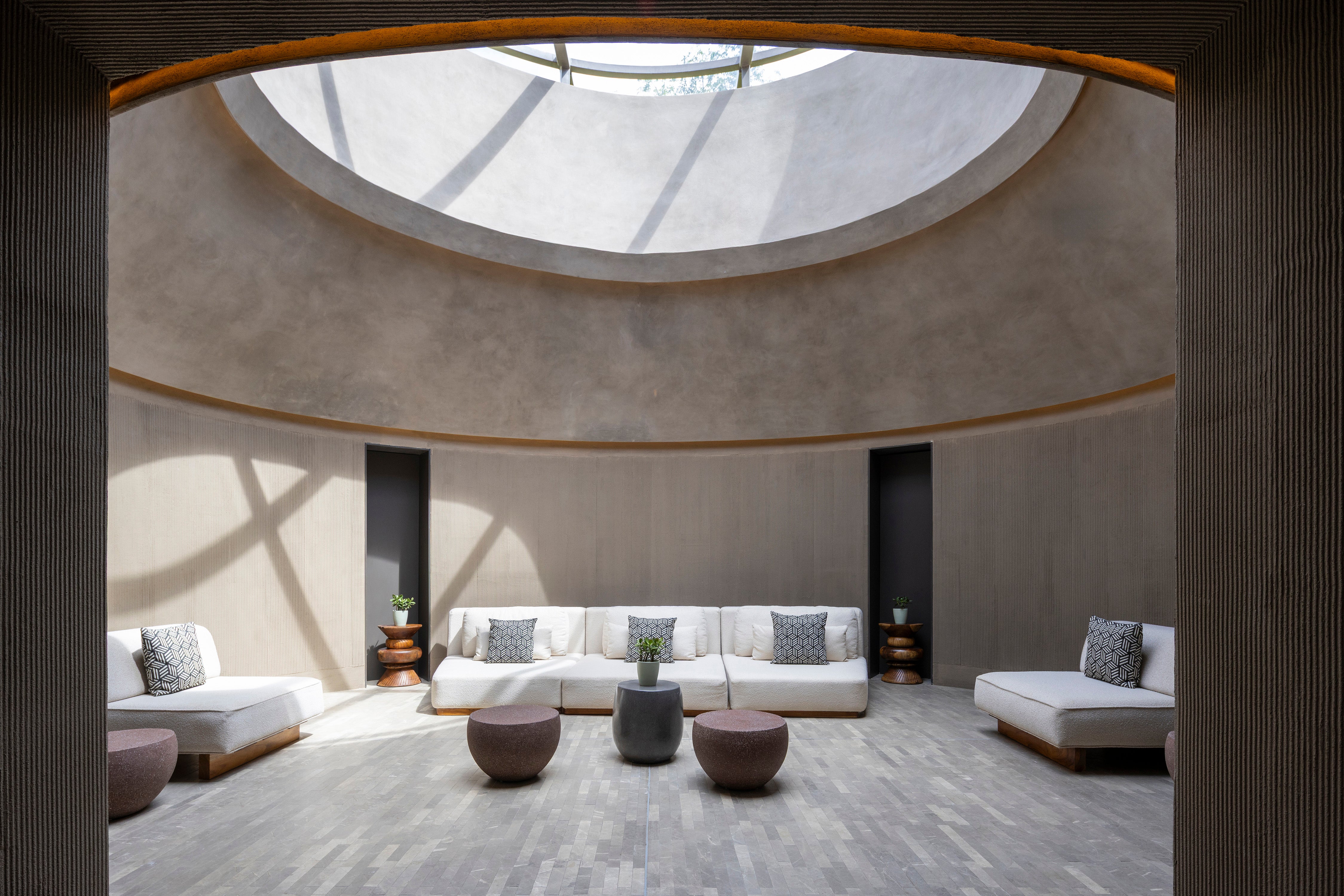 The light-filled spa lounge at the Waldorf Astoria Punta Cacique, Costa Rica