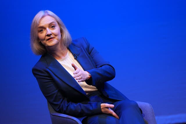 Liz Truss declined to rule out an attempt to return to frontline politics (Jacob King/PA)