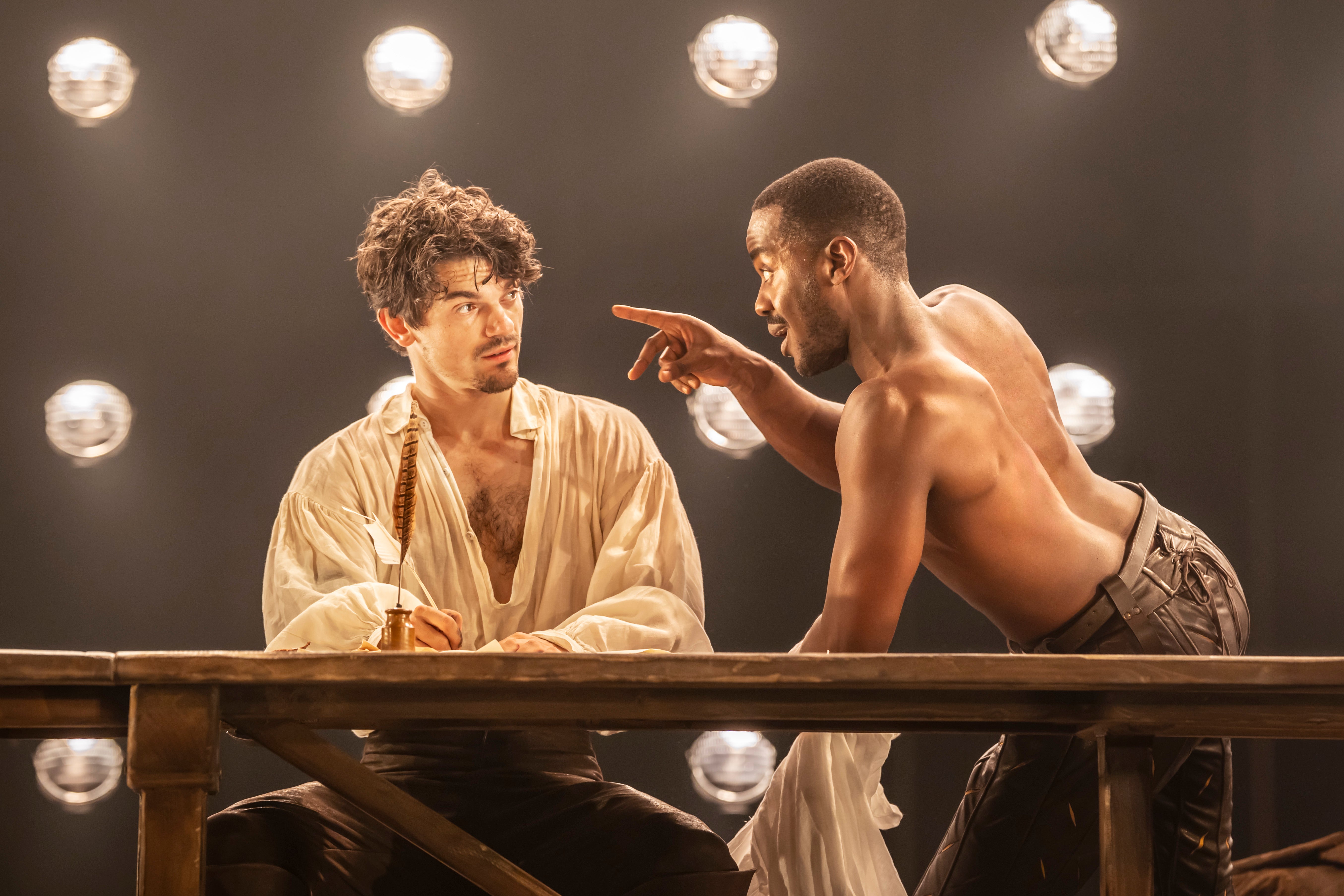 Bluemel and Gatwa as rivals-slash-lovers in ‘Born With Teeth’