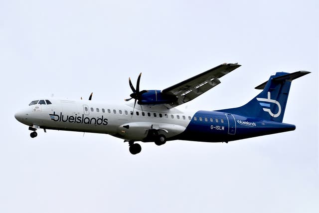 <p>Happier times: Blue Islands ATR 72 in flight</p>