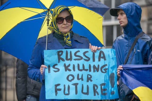 Russia has been accused of kidnapping Ukrainian children (Jane Barlow/PA)