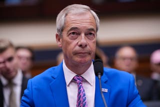 Reform UK Leader Nigel Farage testifies before the House Judiciary Committee in the Rayburn House Office Building in Washington, DC. The committee held a hearing titled 