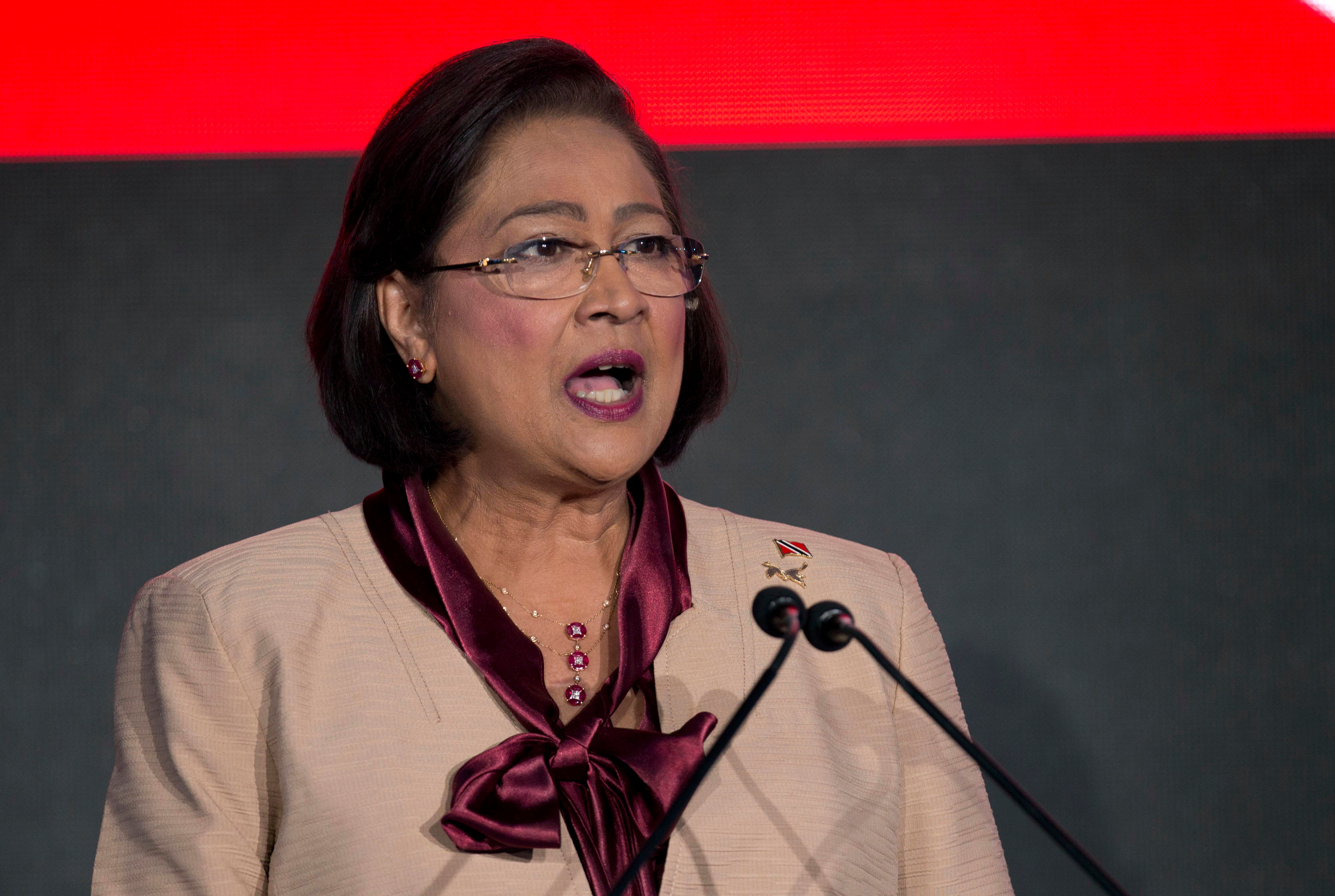 <p>Trinidad and Tobago’s prime minister Kamla Persad-Bissessar</p>