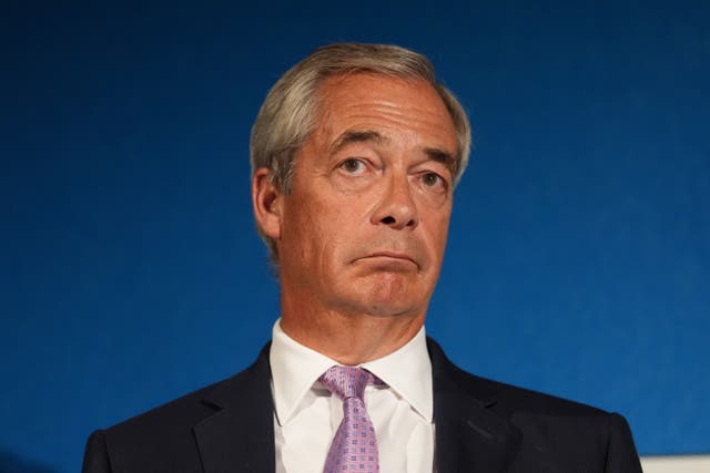 Nigel Farage was giving evidence to the US House Judiciary Committee (Lucy North/PA)