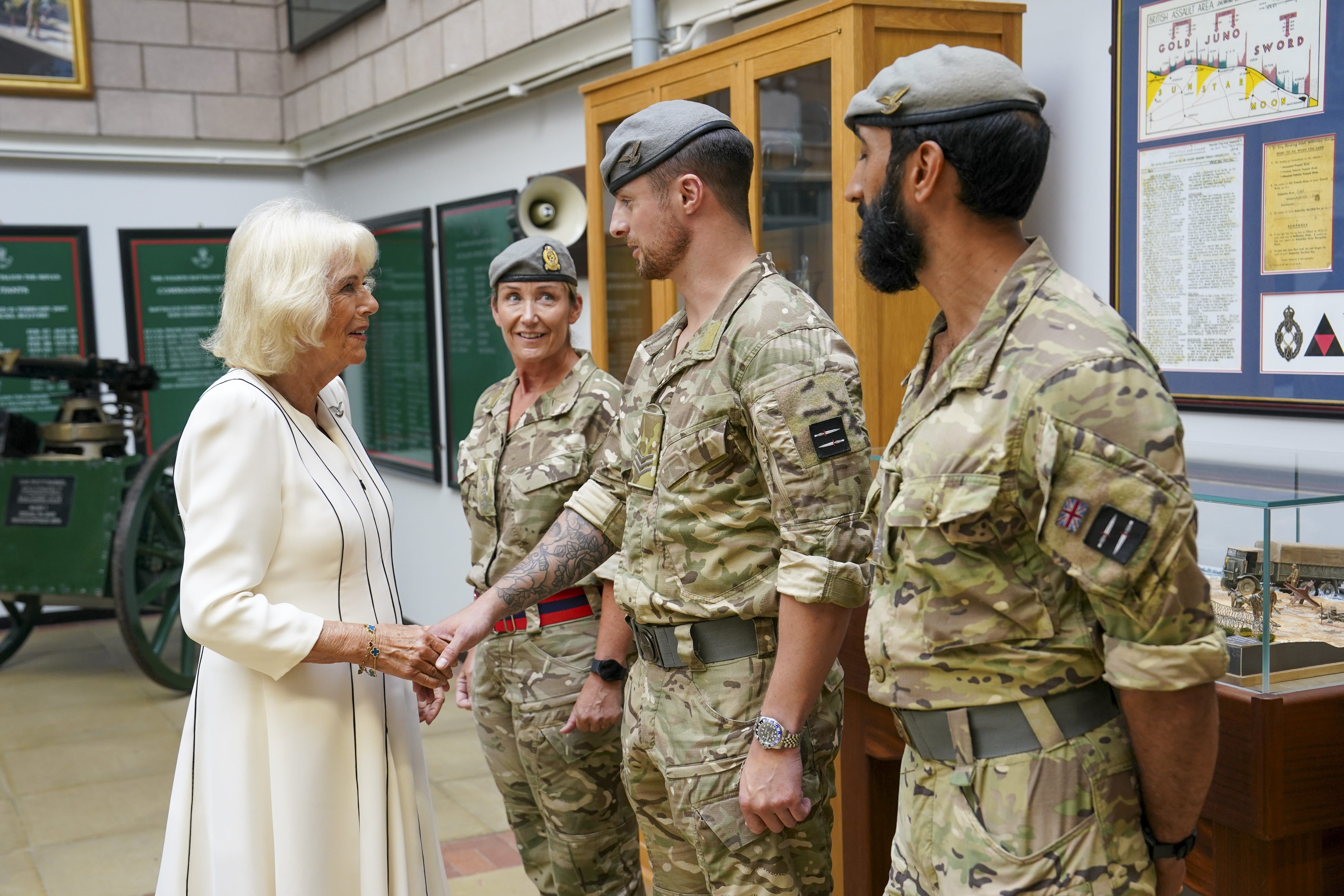 The Queen during her visit to the 4th Battalion of The Ranger Regiment (Arthur Edwards/The Sun/PA)