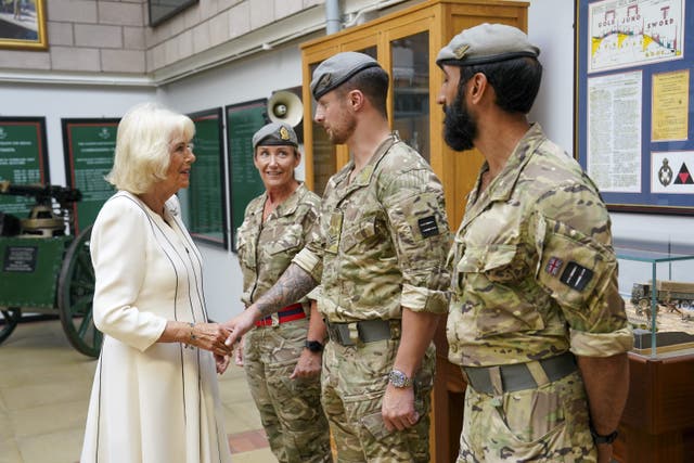 The Queen during her visit to the 4th Battalion of The Ranger Regiment (Arthur Edwards/The Sun/PA)