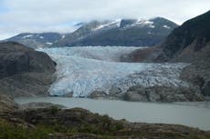 An Arizona hiker has died after falling near Alaska's Mendenhall Glacier