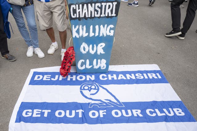 Sheffield Wednesday has faced cash troubles under the ownership of Dejphon Chansiri, leading to protests by fans (Danny Lawson/PA)