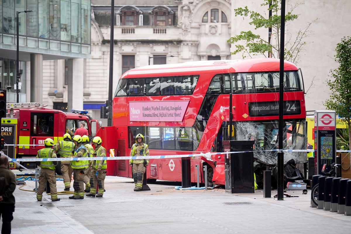 Fifteen people in hospital after bus hits pedestrians outside London Victoria station