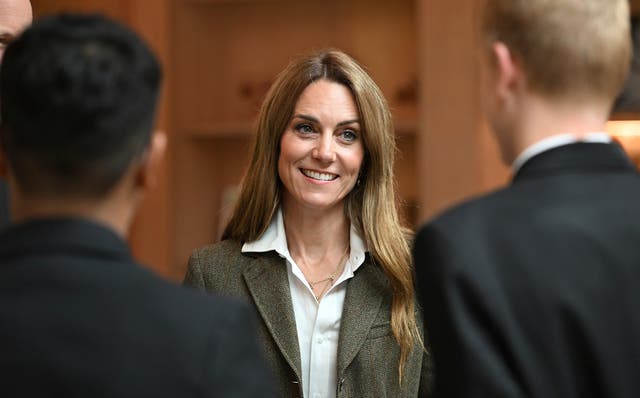 <p>Britain's Kate, Princess of Wales, visits the Natural History Museum's newly transformed gardens in London, to meet children and young people taking part in learning programmes which see them connecting with nature and boosting biodiversity in urban areas, on Thursday Sept. 4, 2025. (Eddie Mulholland/Daily Telegraph via AP, Pool)</p>