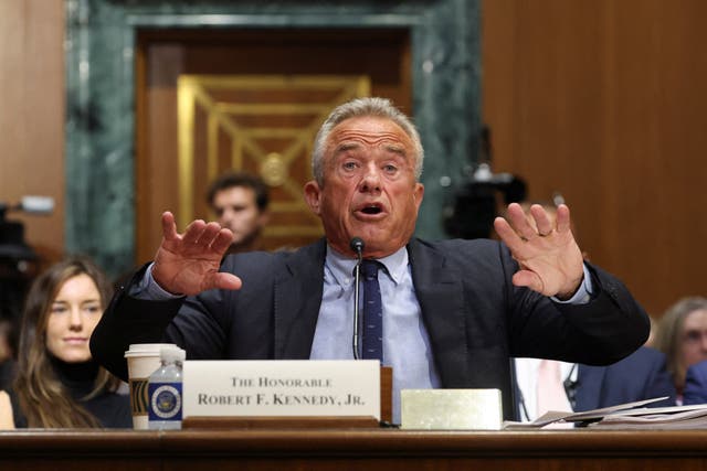 <p>U.S. Health and Human Services Secretary Robert F. Kennedy Jr., testifies before a Senate Finance Committee hearing on President Donald Trump's 2026 health care agenda, on Capitol Hill in Washington, D.C., U.S., September 4, 2025</p>