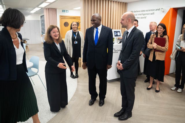 Dr Jean Innes meets Foreign Secretary David Lammy and his his French counterpart, Jean-Noel Barrot in July (James Manning/PA)