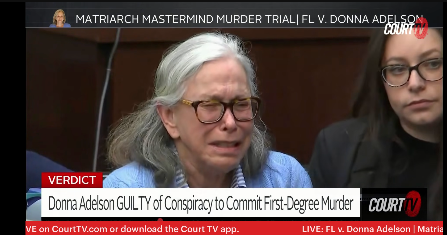 Donna Adelson cried out as the guilty verdict was read