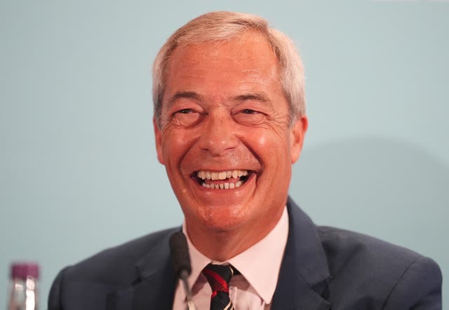 <p>Reform UK party leader Nigel Farage (Andrew Milligan/PA)</p>