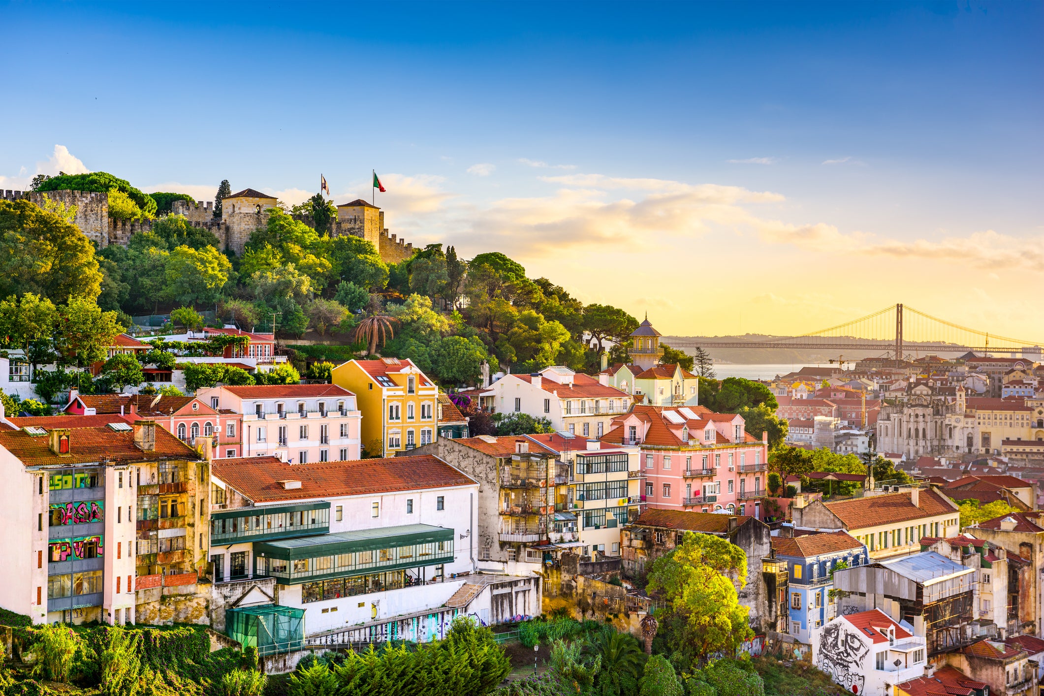 At the best of times, Lisbon, with its pretty azulejos tiles and sunshine-yellow buildings, is one of Europe’s most colourful cities