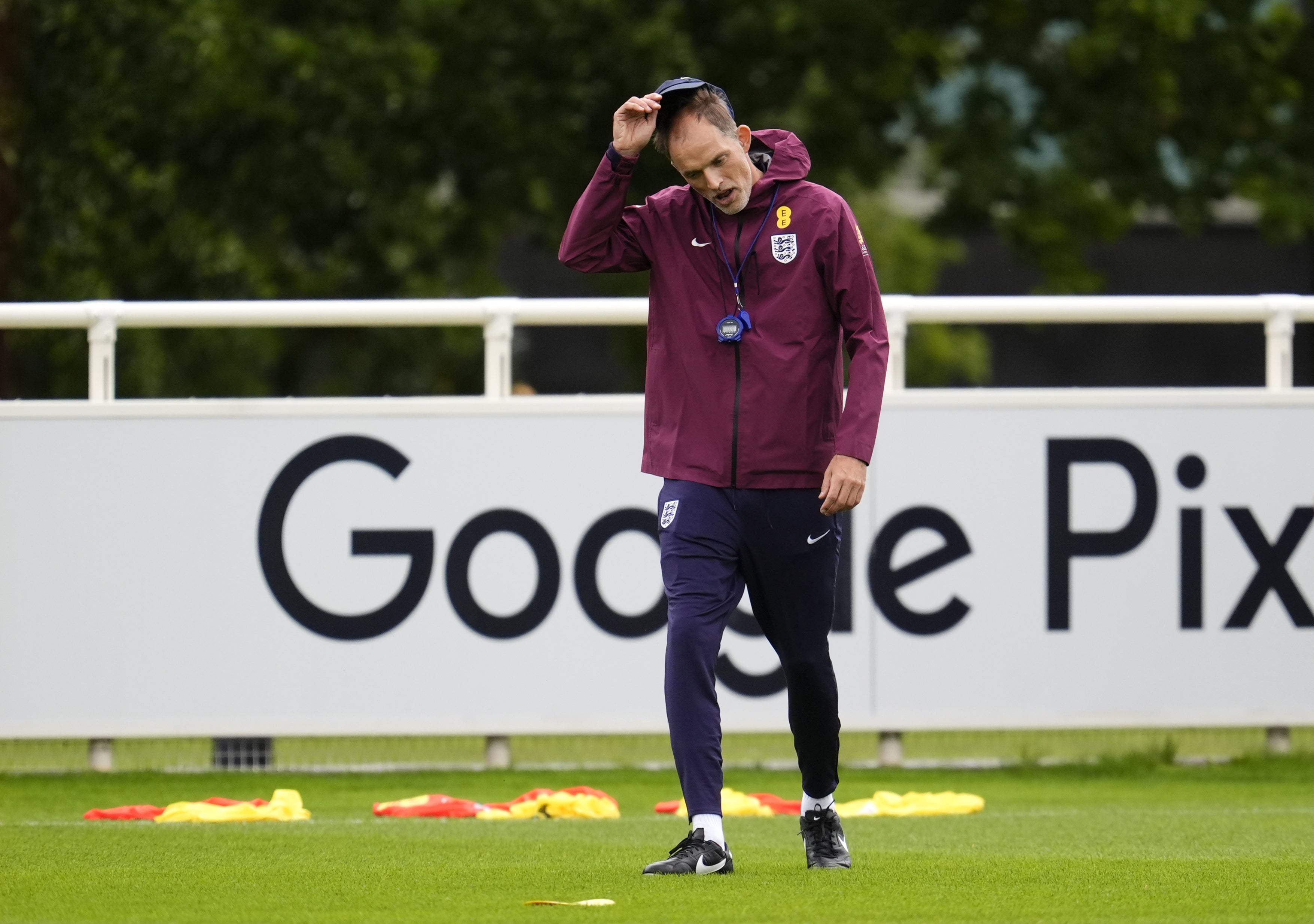 Tuchel en entrenamiento antes del choque del sábado con Andorra