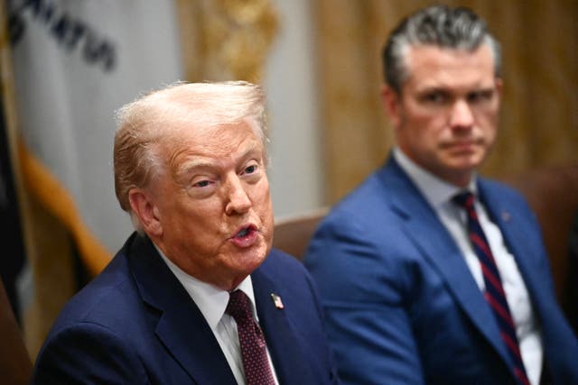 <p>President Donald Trump speaks during a cabinet meeting</p>