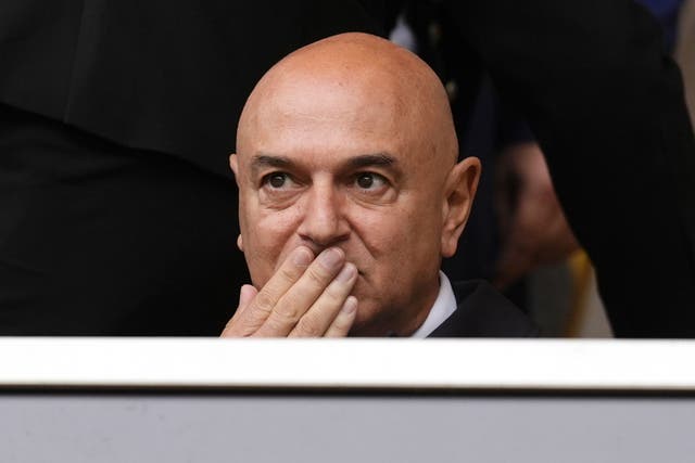 Tottenham’s owners are understood to be committed to the club for the long term following the departure of Daniel Levy, pictured, as executive chairman (Nick Potts/PA)