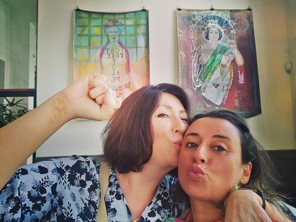 Maryam Namazie (left) and Ibtissame have taken part in campaigns on LGBT and human rights in London