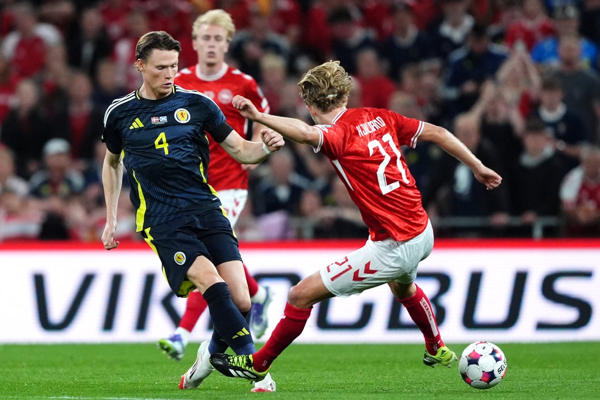 Denmark vs Scotland live: Hosts dominate first half against stubborn Scotland side