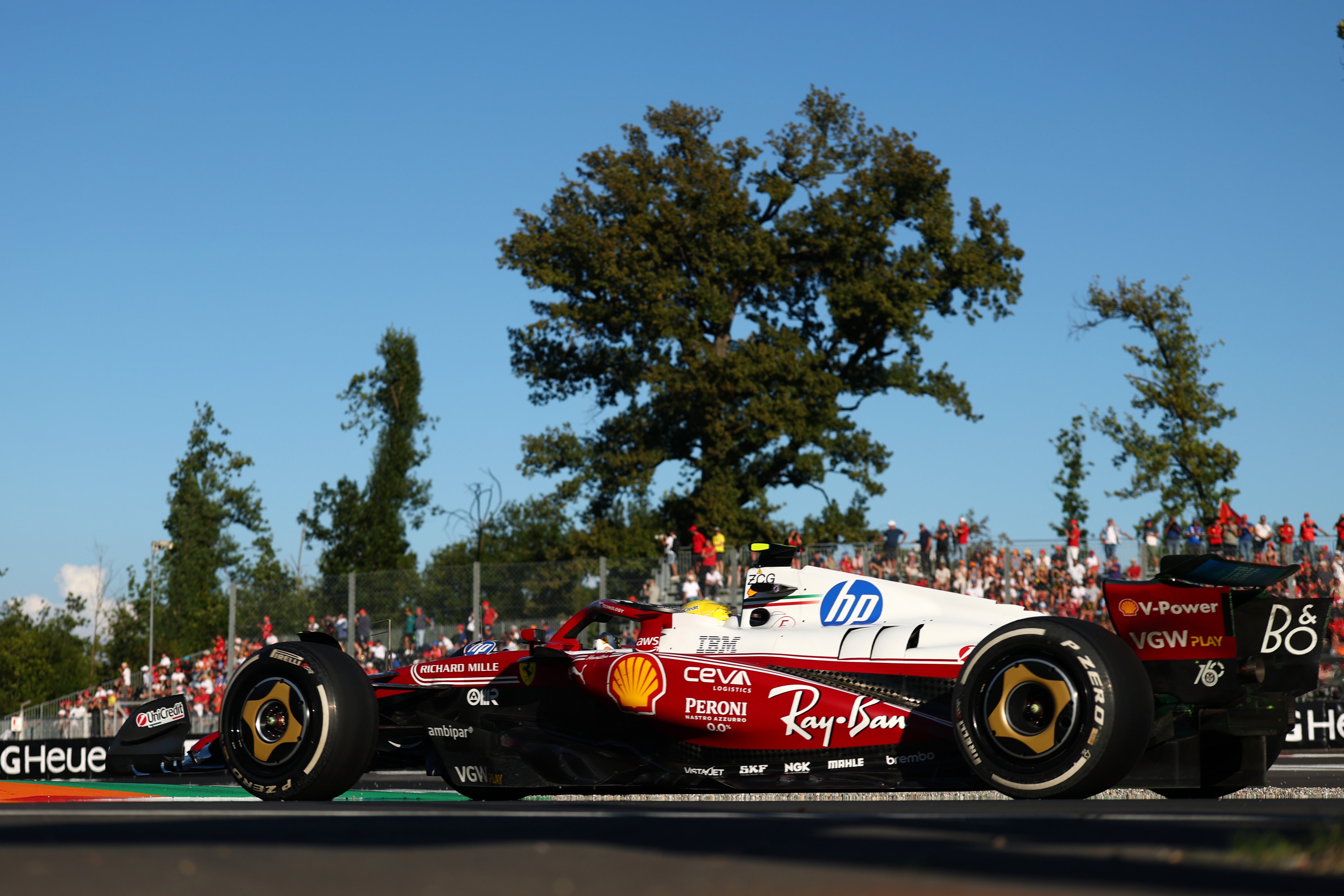 Hamilton was quickest in the first practice session on Friday in Monza