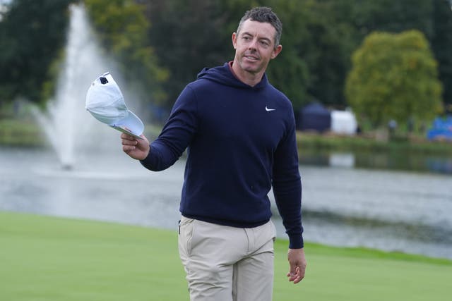 Rory McIlroy almost produced a grandstand finish to his round of 66 (Brian Lawless/PA)