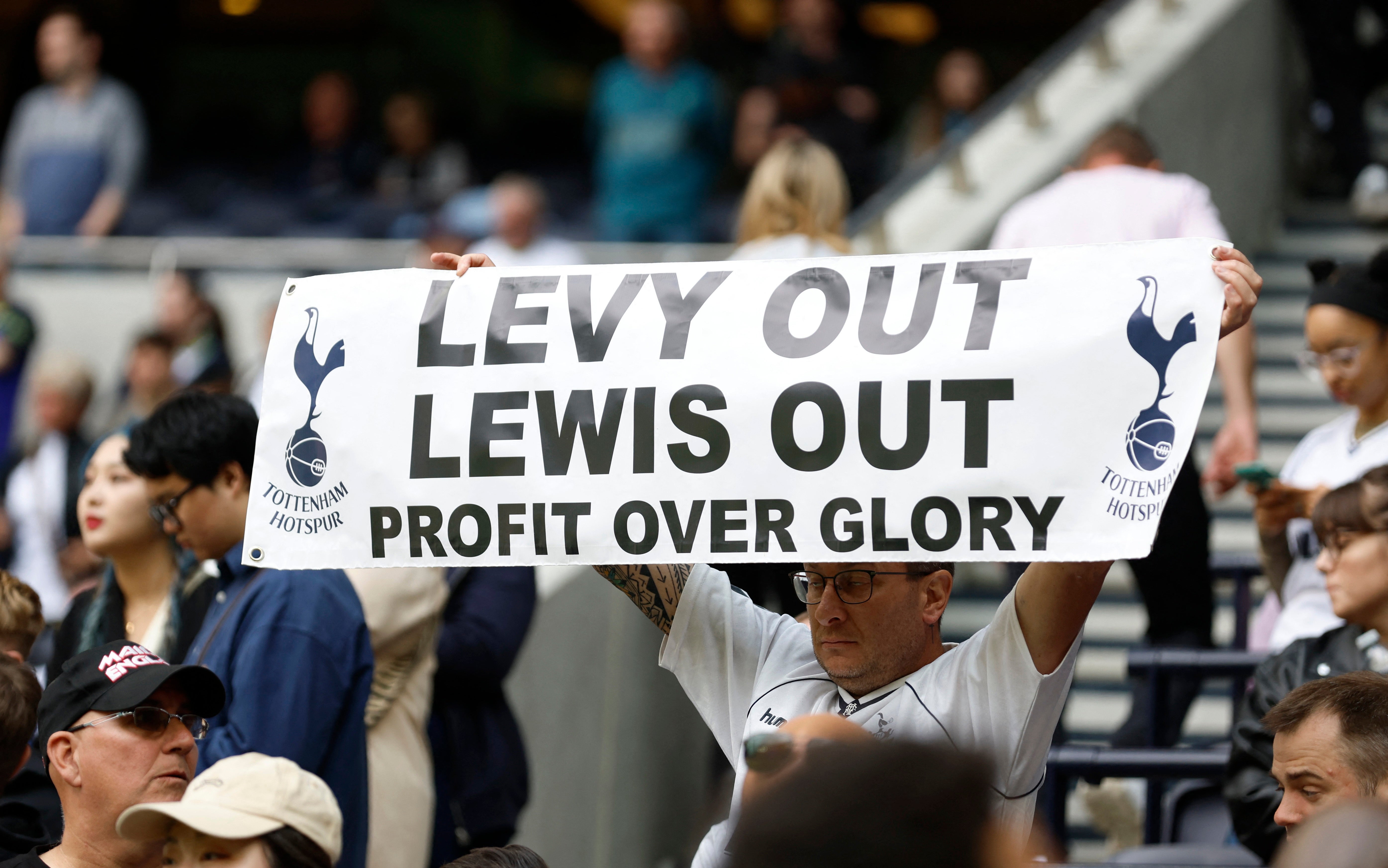 Tottenham fans have been calling for Levy's departure for a while due to perceived failings in the transfer market