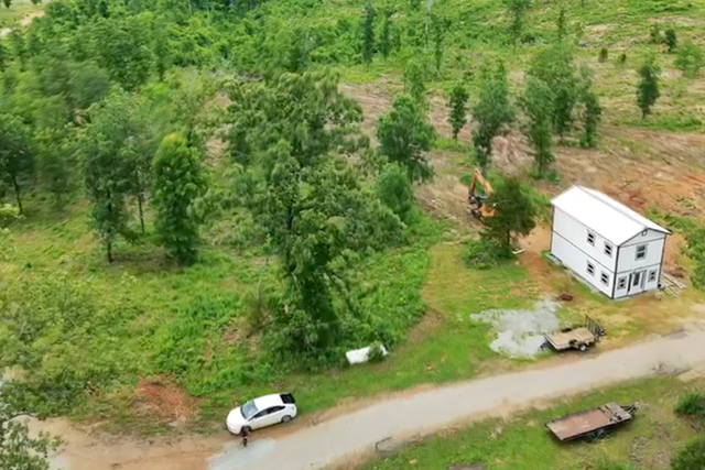 <p>The purchased land in the Ozark mountains</p>