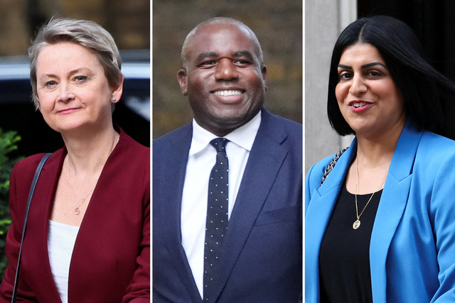 <p>Yvette Cooper, David Lammy and Shabana Mahmood have all changed position in the reshuffle</p>