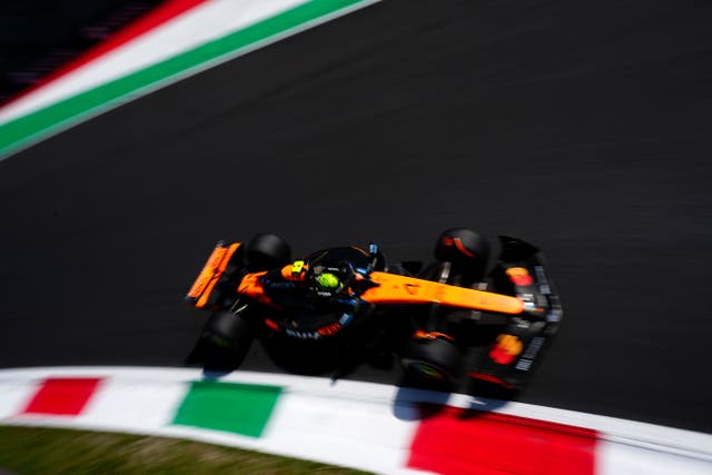 Lando Norris led the way in final practice in Monza (David Davies/PA)