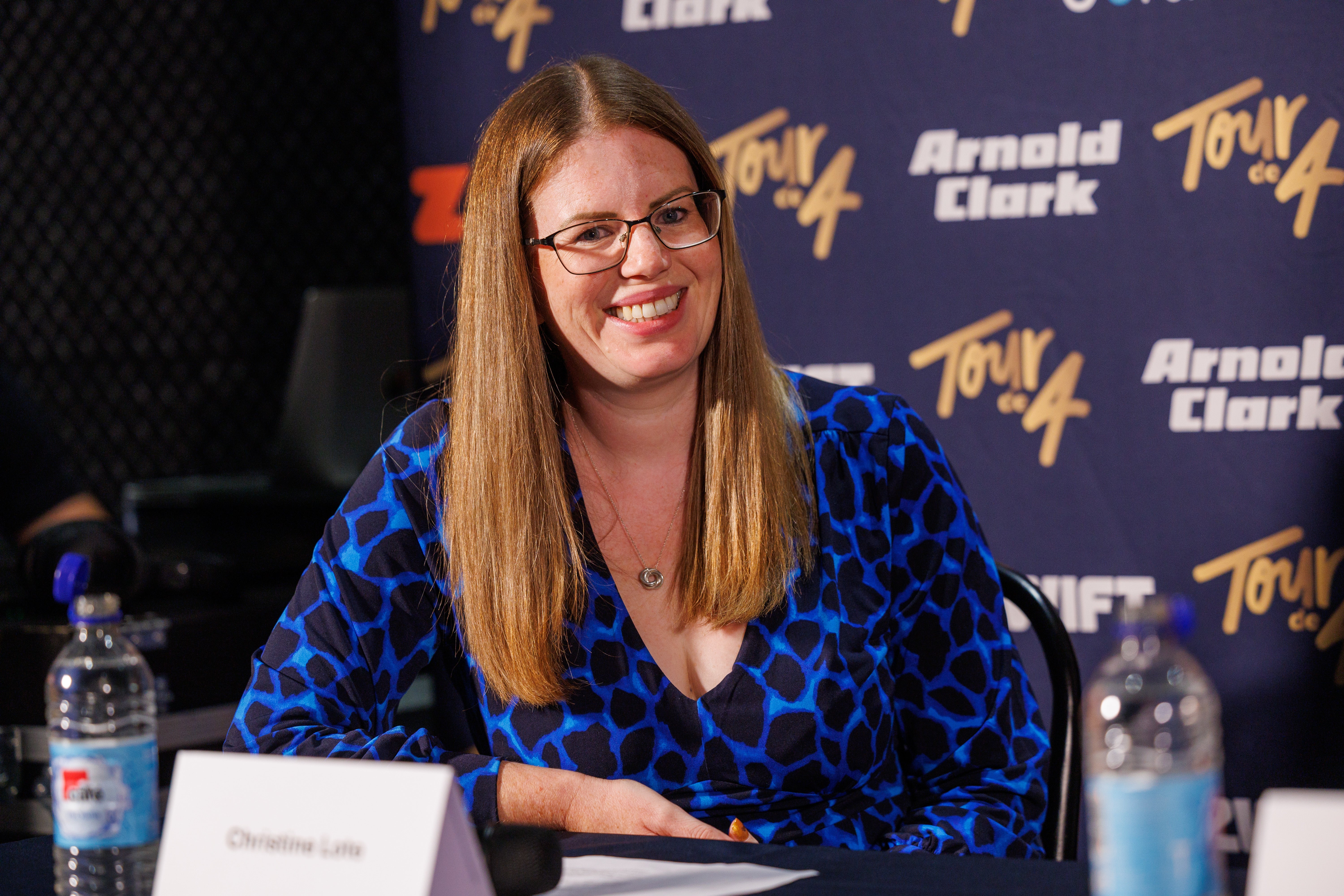 Christine Lote told of her own experience with cancer (Robert Perry/PA)