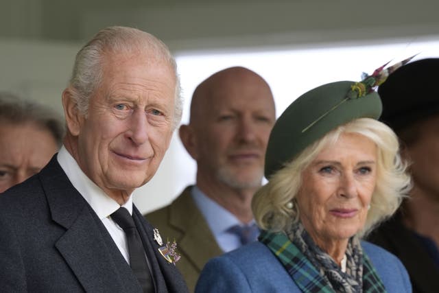 King Charles III and Queen Camilla at the Braemar Gathering (Aaron Chown/PA)
