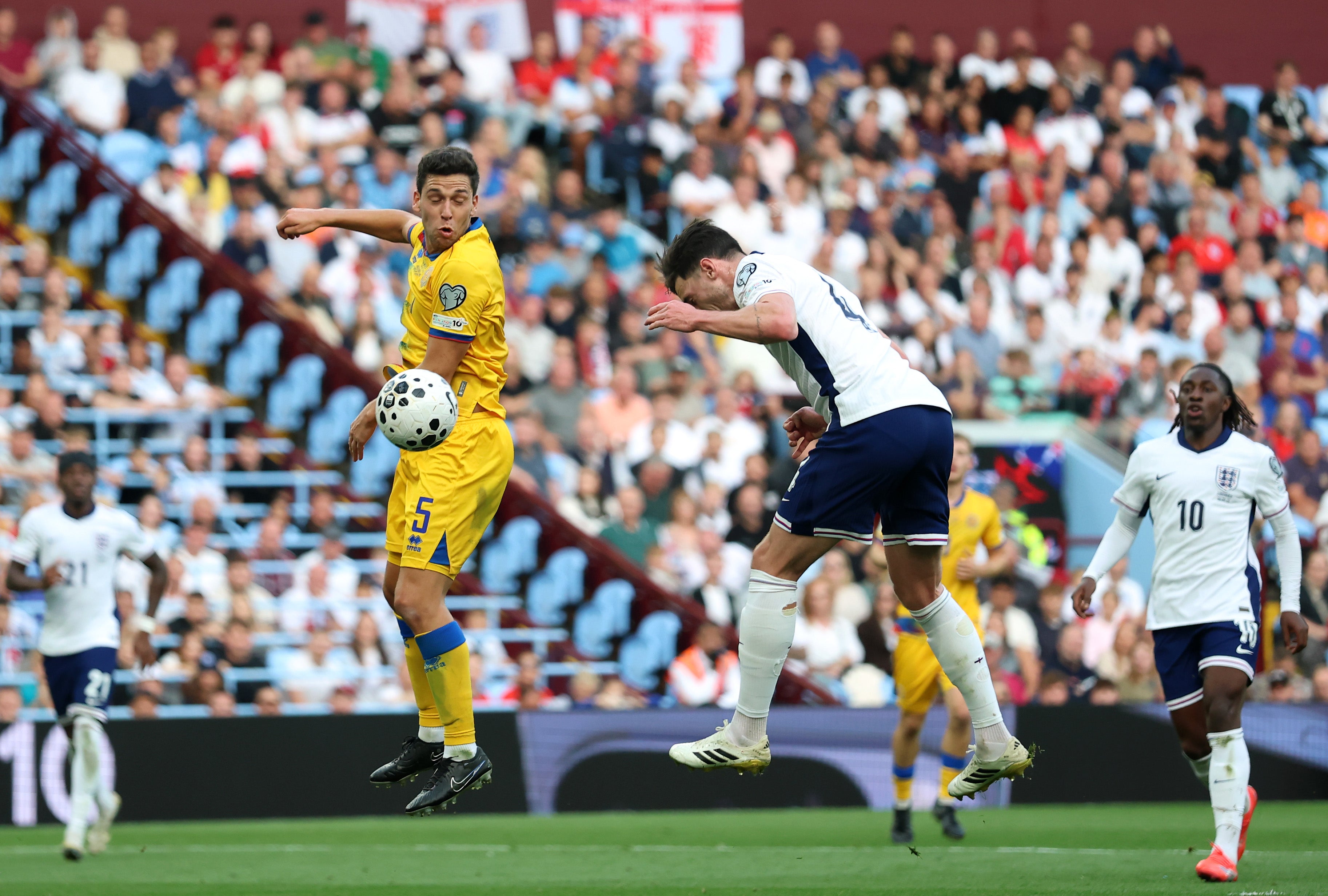Declan Rice scored England’s second goal from an old school cross and header