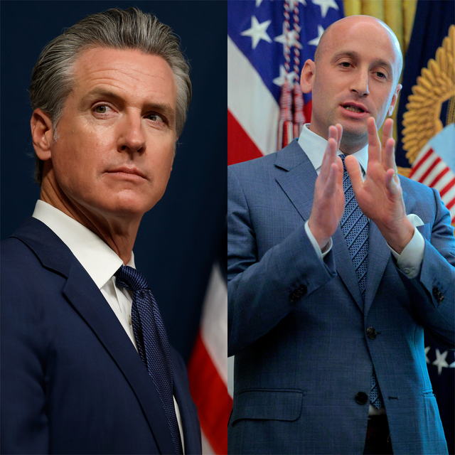 <p>Gavin Newsom has trolled Stephen Miller, comparing the White House senior advisor to Lord Voldemort</p>