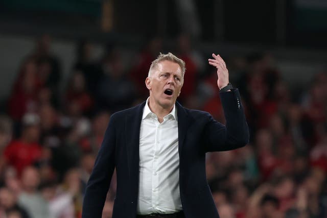 Republic of Ireland boss Heimir Hallgrimsson suffered mixed emotions as his side fought back to draw 2-2 with 10-man Hungary (Damien Eagers/PA)