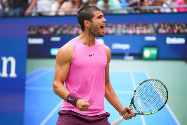 <p>Carlos Alcaraz bids for a second US Open title against Jannik Sinner </p>