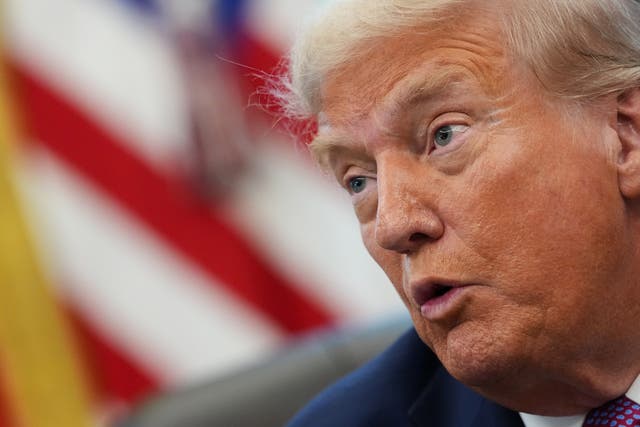 <p>President Donald Trump’s approval rating slipped down in August as his administration seeks to roll back vaccines and make immigration arrests</p>