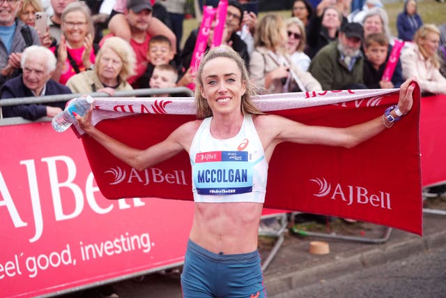Eilish McColgan finished third in the Great North Run (Owen Humphreys/PA)