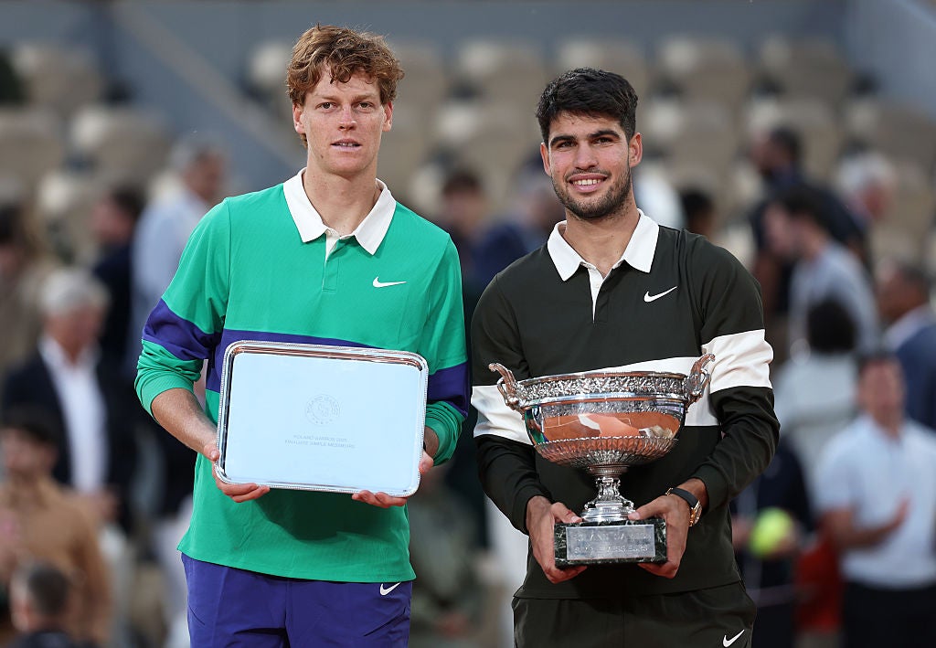 Alkaraj foi o vencedor da primeira reunião final do Grand Slam entre os dois em junho Roleland Garros.