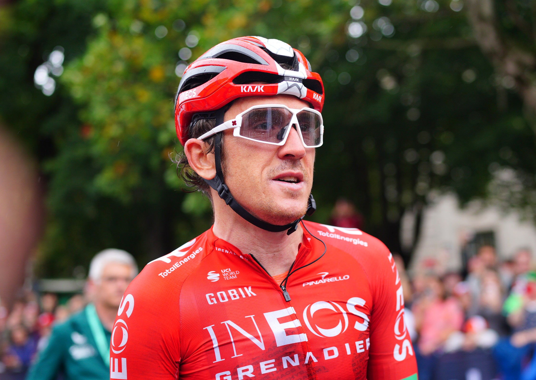 Ineos Grenadiers' Geraint Thomas after the final race of his professional career