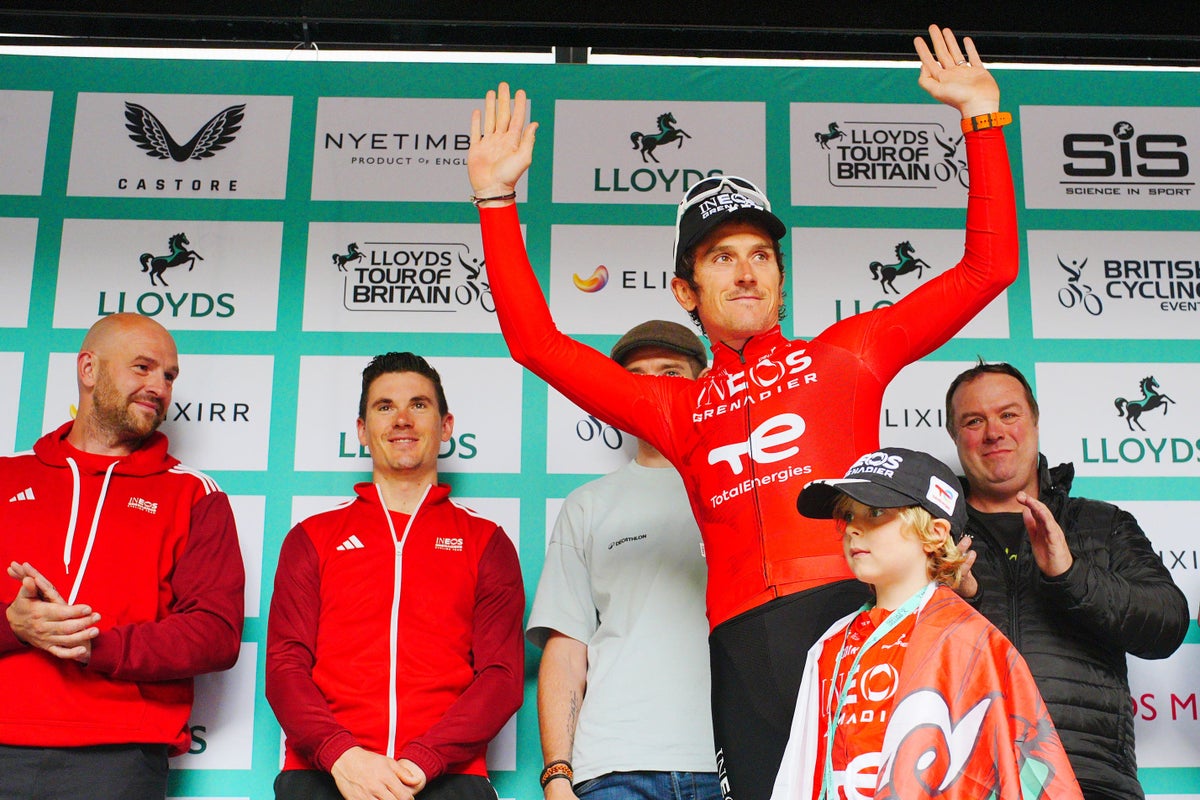 Geraint Thomas fights back tears as he ends his cycling career in Cardiff