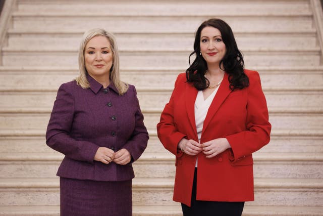 First Minister Michelle O’Neill (left) and deputy First Minister Emma Little-Pengelly (Liam McBurney/PA)