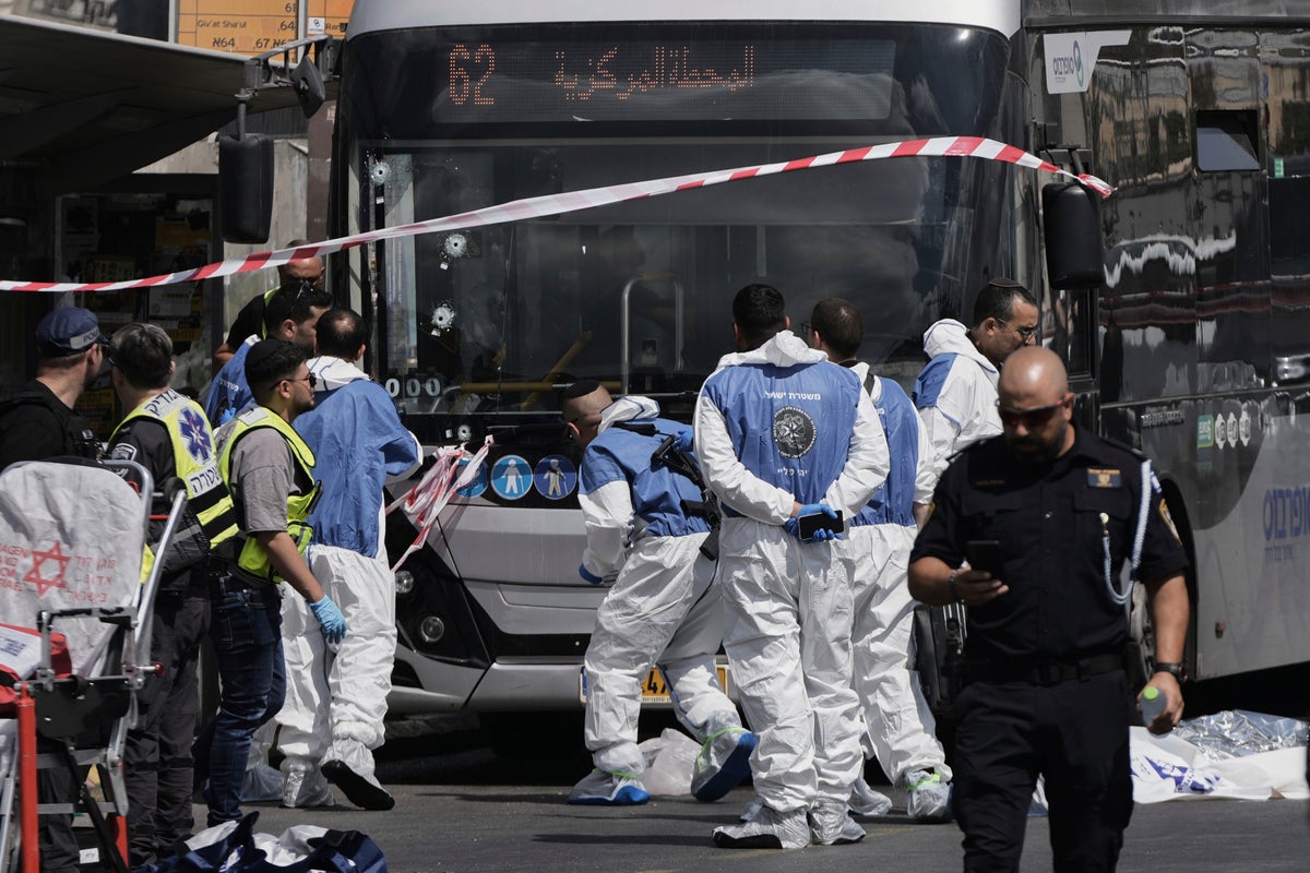 Israel-Gaza latest: At least six killed in Jerusalem shooting attack as Gaza City threatened with ‘hurricane’ strike