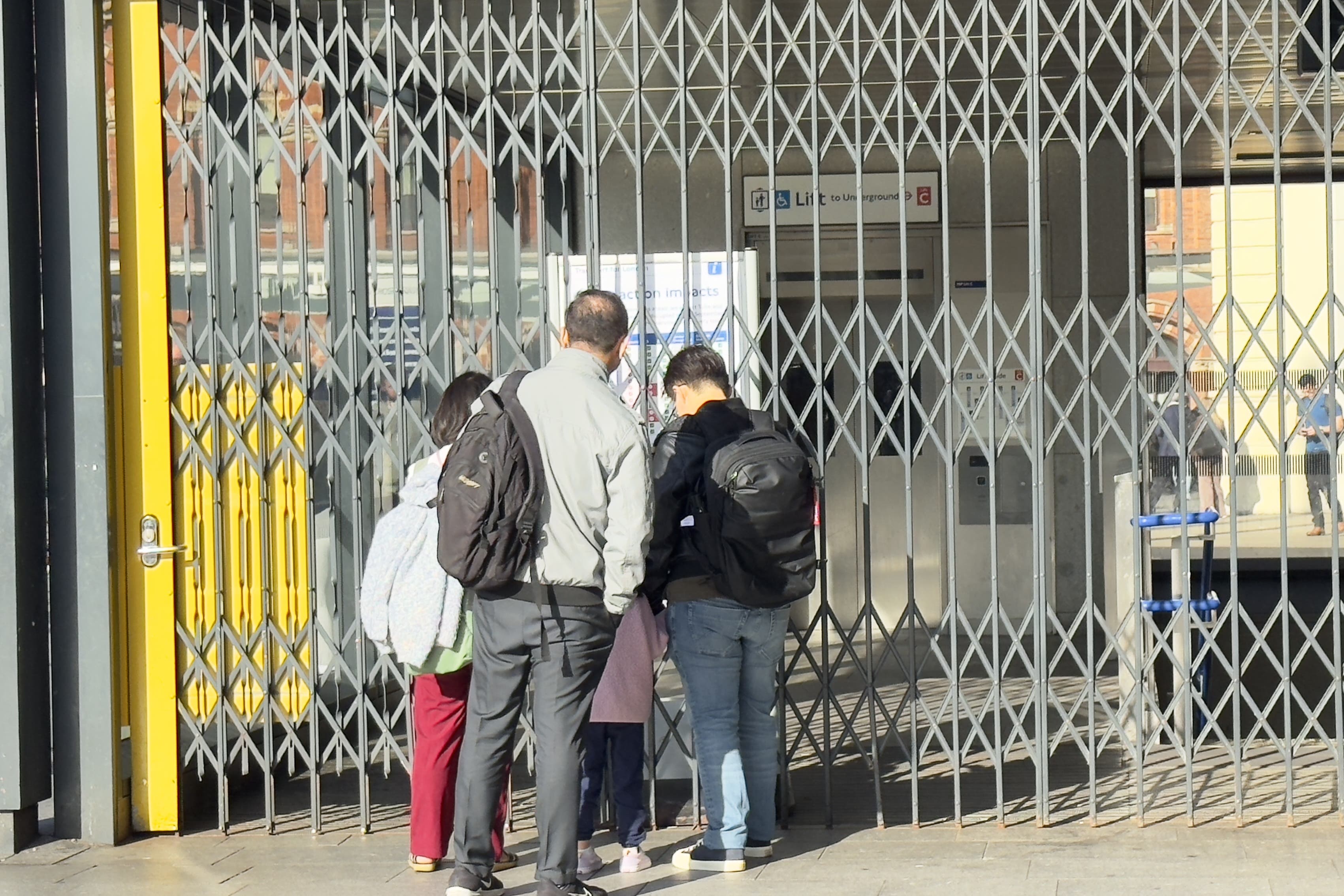 <p>Picket lines were mounted outside Tube stations on Monday</p>