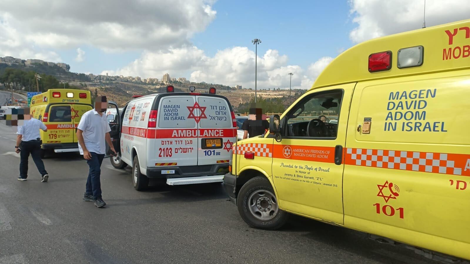 Magen David Adom paramedics dispatched immediately