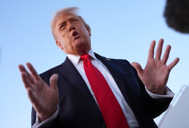 <p>Trump issued a veiled threat to foreign companies after hundreds of South Koreans were arrested at a Hyundai site in Georgia last week</p>