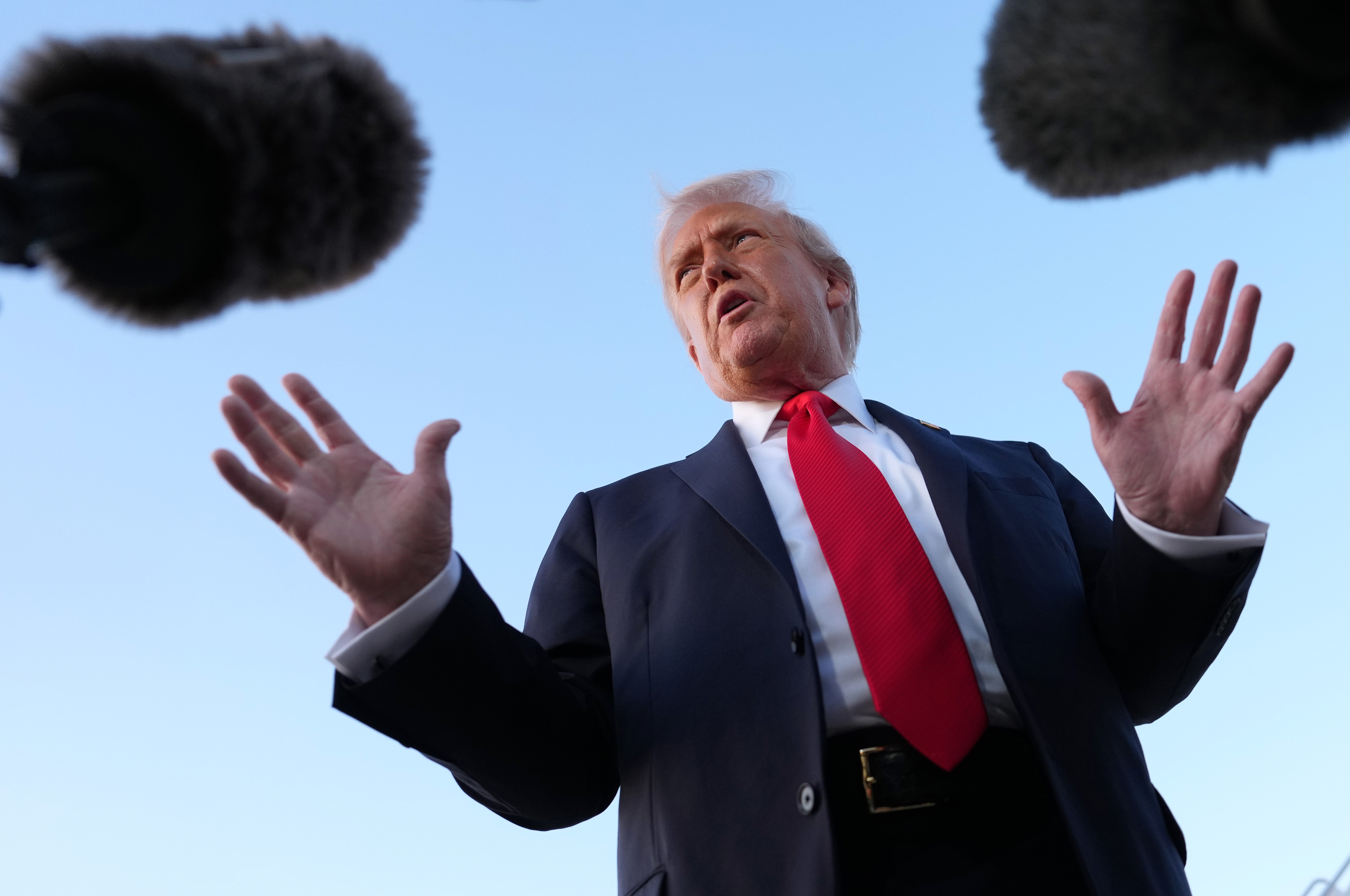 President Donald Trump said he was ‘not happy’ about the Russian strikes
