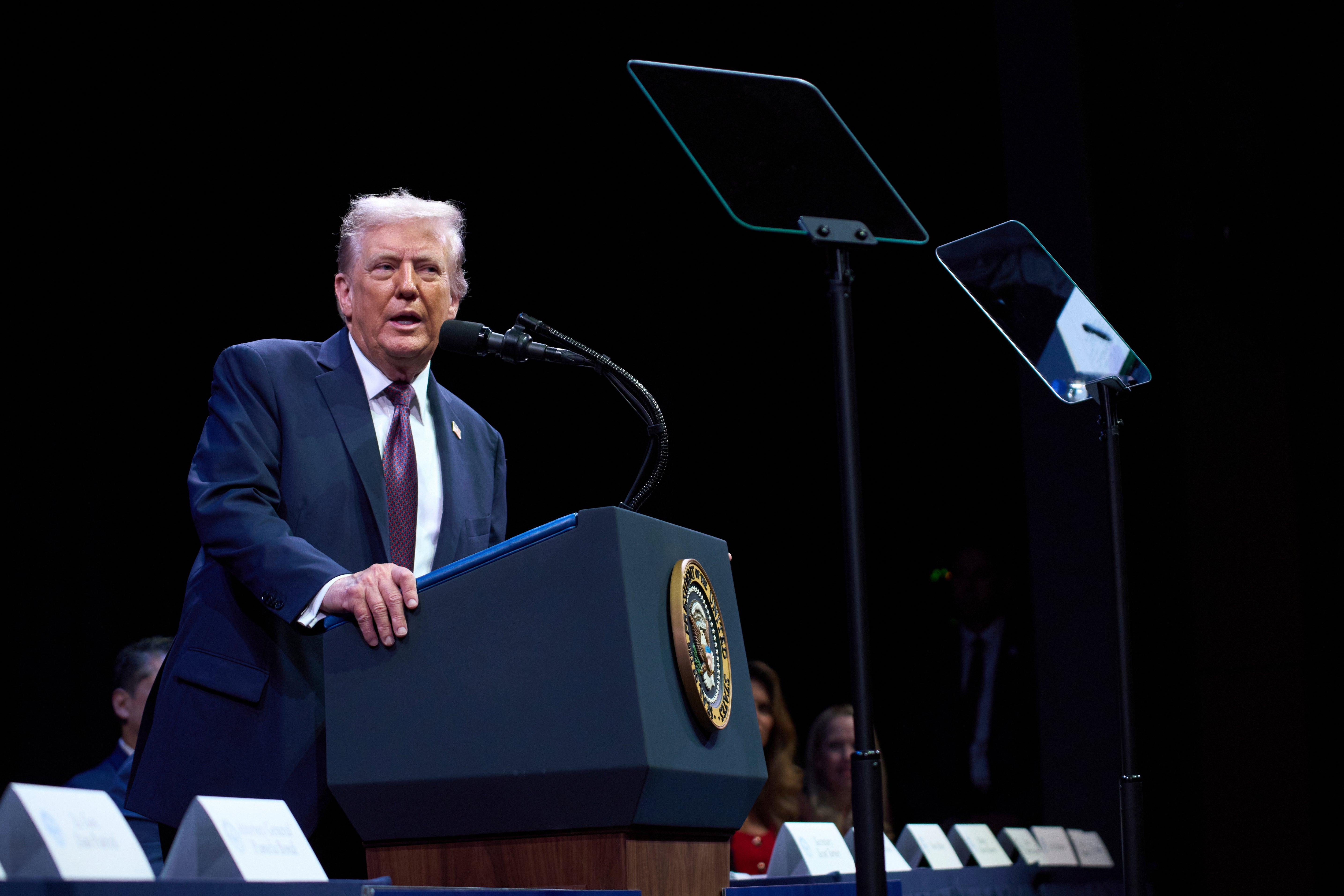 Donald Trump speaks at Washington’s Museum of the Bible on Monday